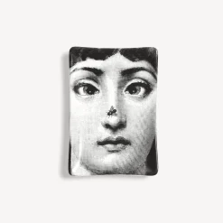 Fornasetti Posacenere Di Design^Posacenere Rettangolare Tema E Variazioni N.363 Bianco Nero