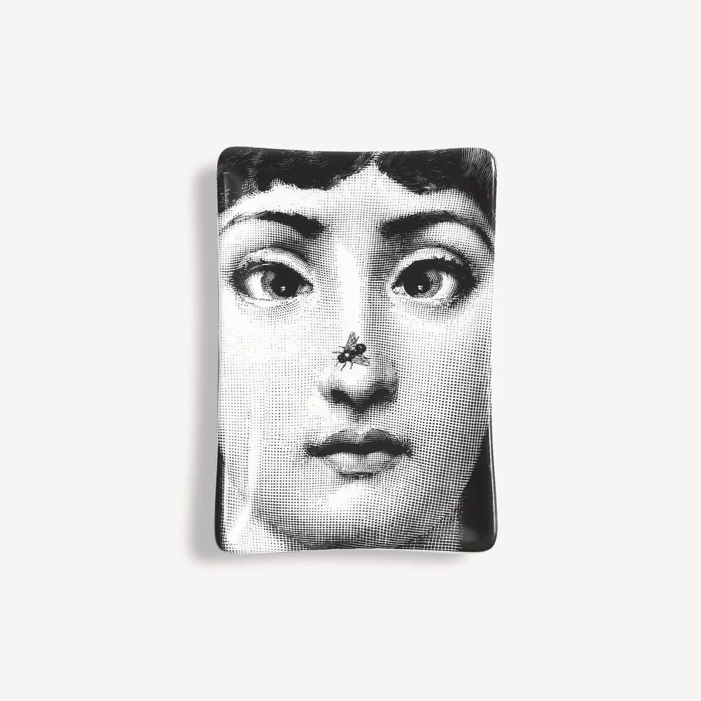 Fornasetti Posacenere Di Design^Posacenere Rettangolare Tema E Variazioni N.363 Bianco Nero