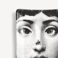 Fornasetti Posacenere Di Design^Posacenere Rettangolare Tema E Variazioni N.363 Bianco Nero