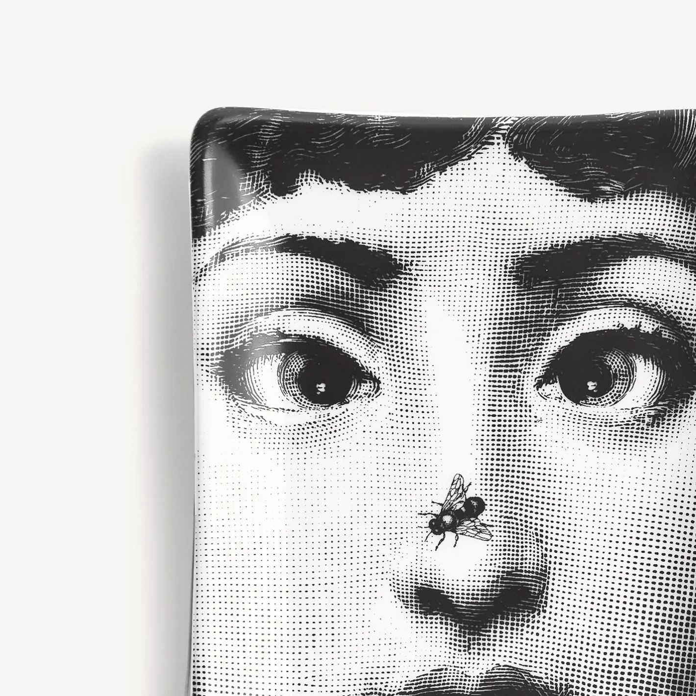 Fornasetti Posacenere Di Design^Posacenere Rettangolare Tema E Variazioni N.363 Bianco Nero