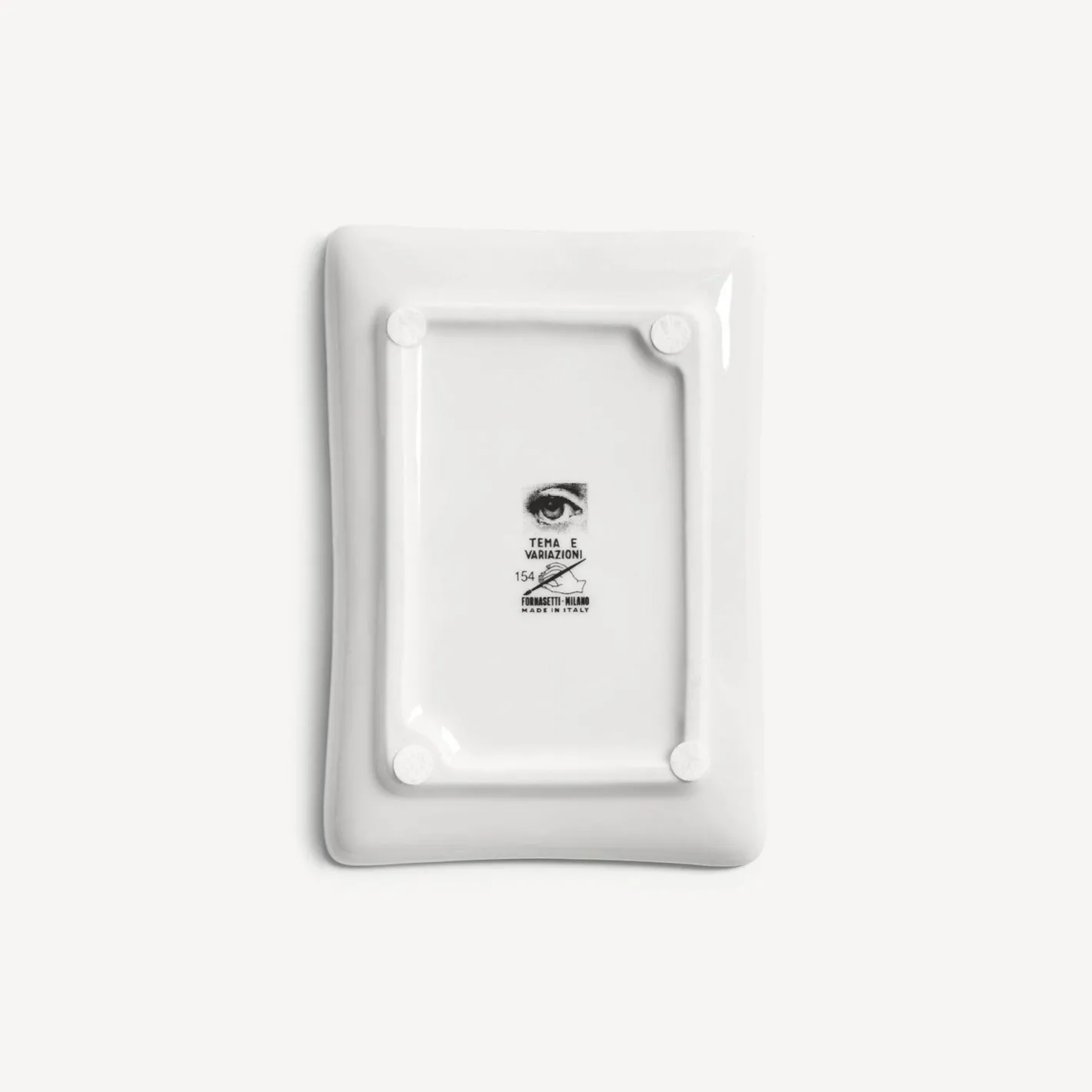 Fornasetti Posacenere Di Design^Posacenere Rettangolare Tema E Variazioni N.154 Bianco Nero
