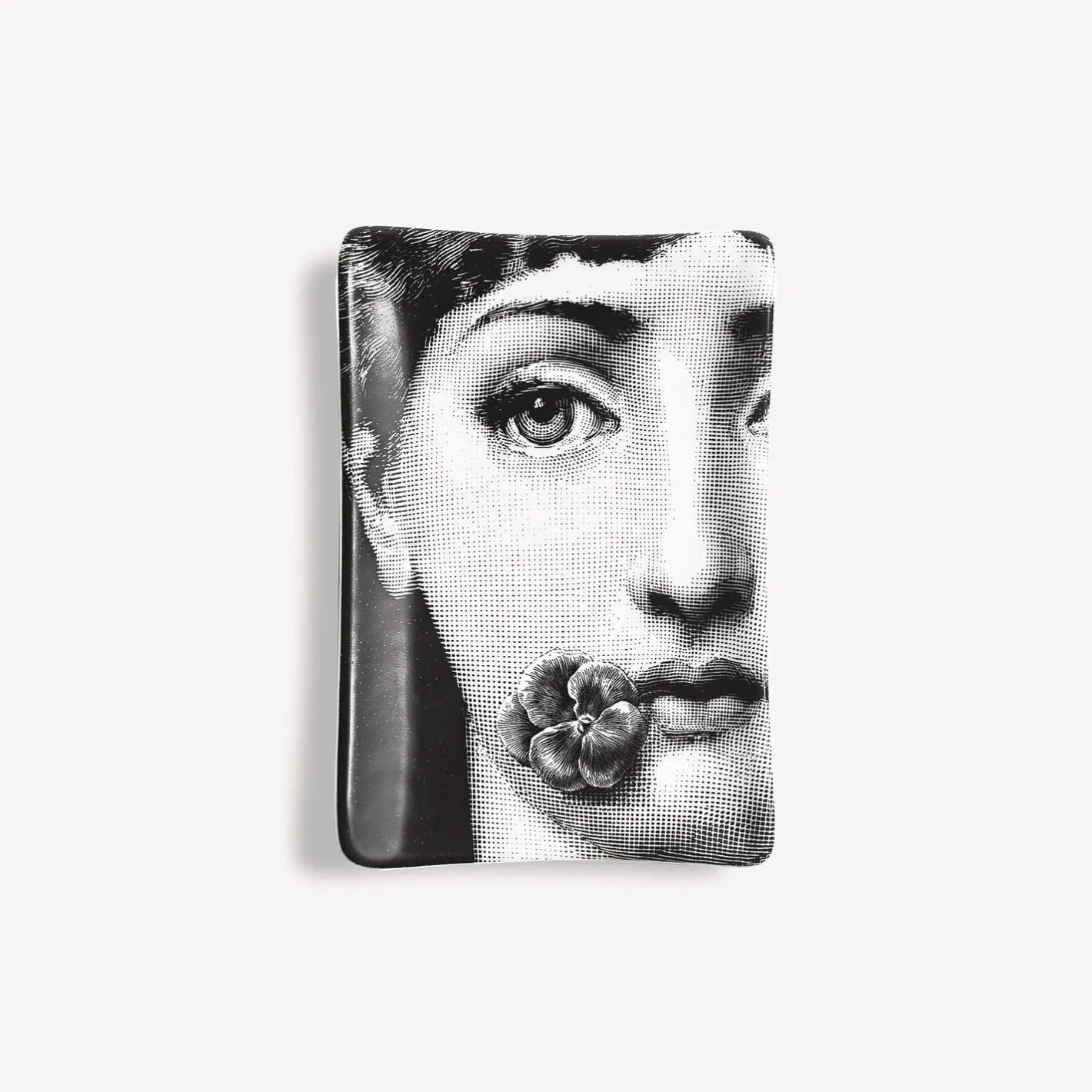 Fornasetti Posacenere Di Design^Posacenere Rettangolare Tema E Variazioni N.137 Bianco Nero