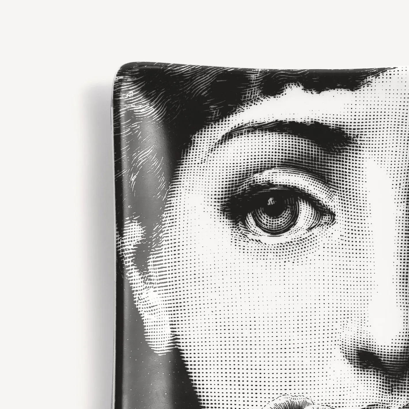 Fornasetti Posacenere Di Design^Posacenere Rettangolare Tema E Variazioni N.137 Bianco Nero