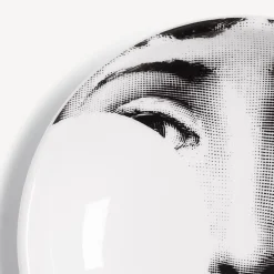 Fornasetti Posacenere Di Design^Posacenere Rotondo Tema E Variazioni N.149 Bianco Nero