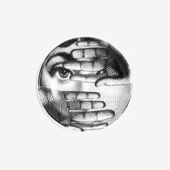 Fornasetti Posacenere Di Design^Posacenere Rotondo Tema E Variazioni N.154 Bianco Nero