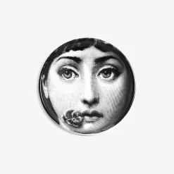 Fornasetti Posacenere Di Design^Posacenere Rotondo Tema E Variazioni N.137 Bianco Nero
