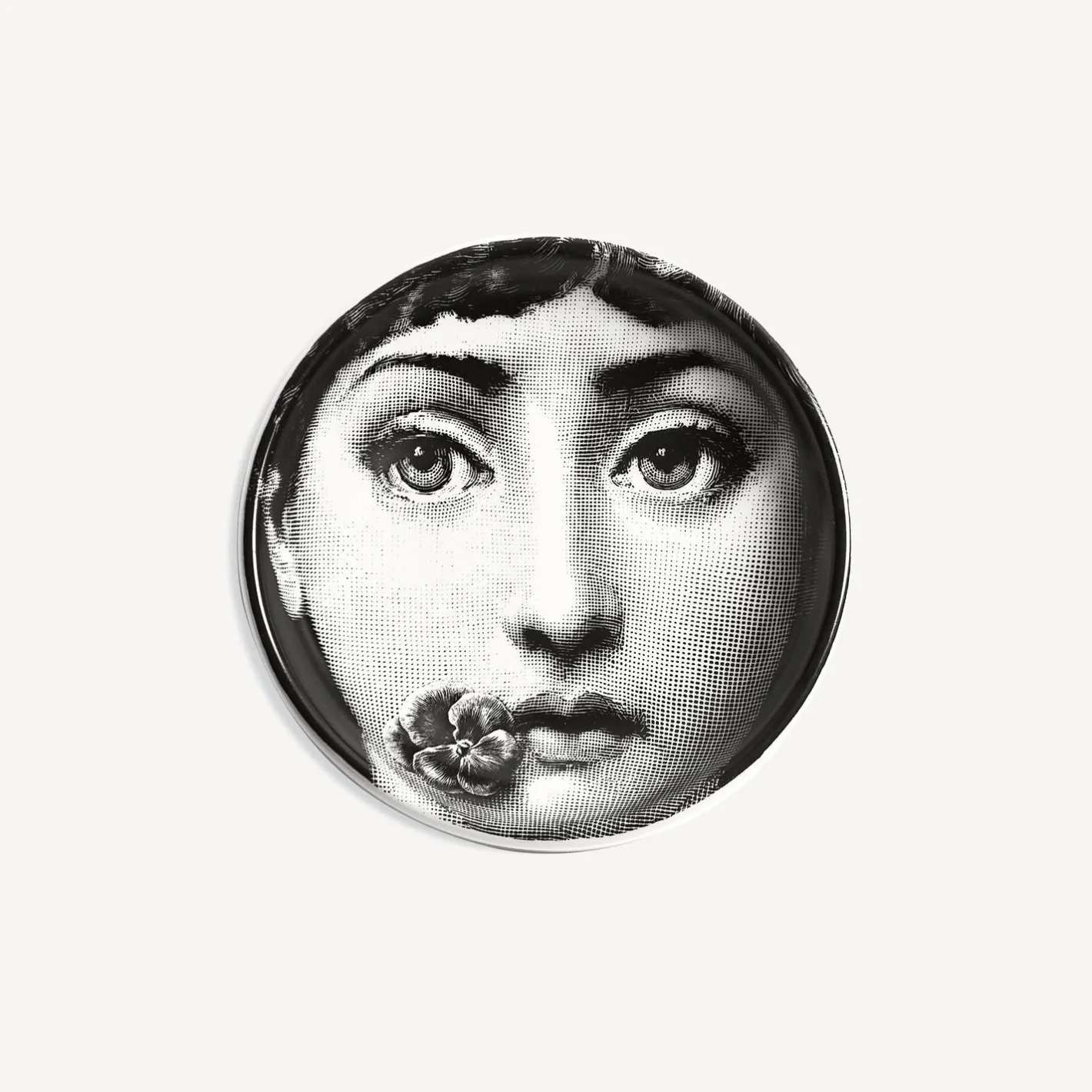 Fornasetti Posacenere Di Design^Posacenere Rotondo Tema E Variazioni N.137 Bianco Nero