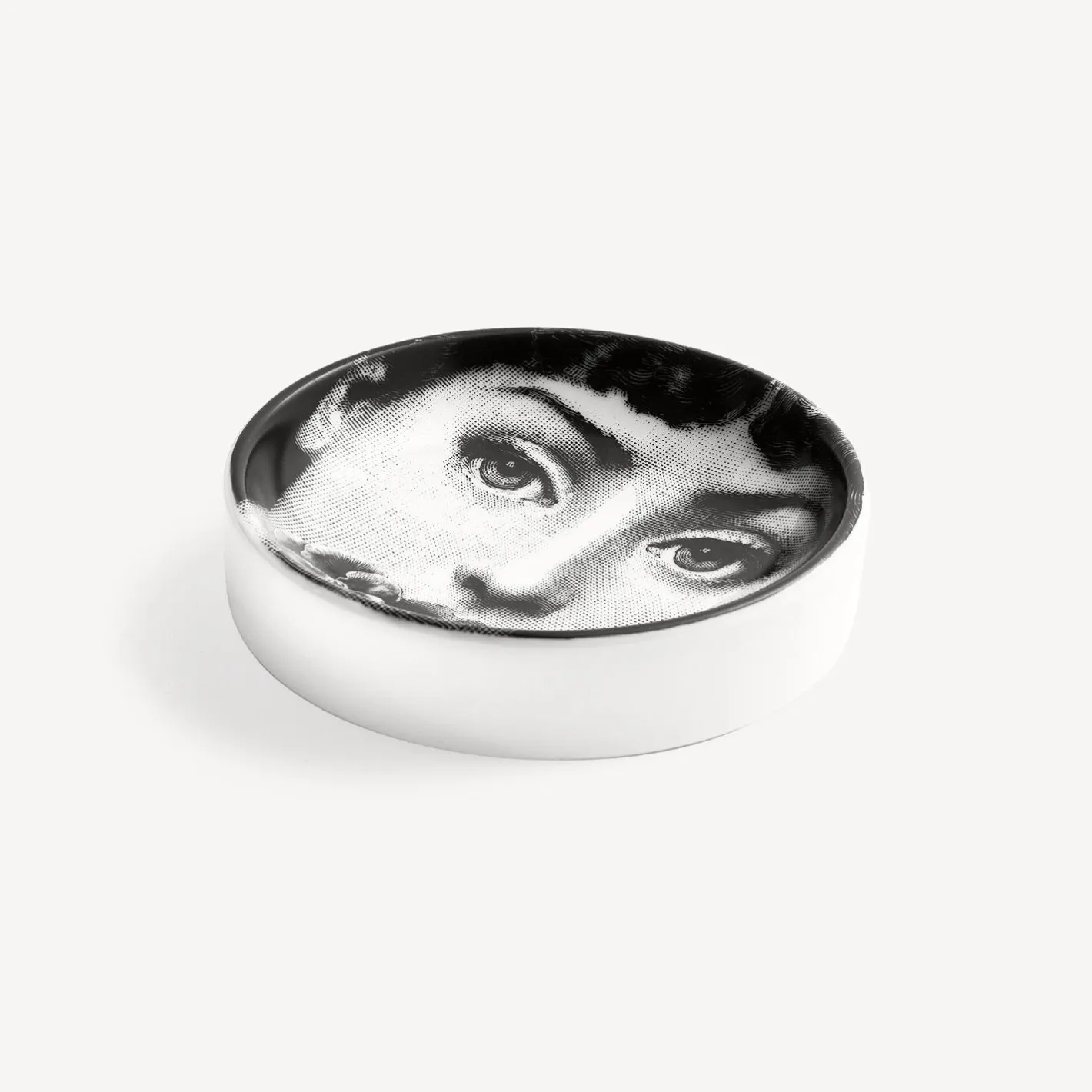 Fornasetti Posacenere Di Design^Posacenere Rotondo Tema E Variazioni N.137 Bianco Nero