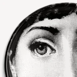 Fornasetti Posacenere Di Design^Posacenere Rotondo Tema E Variazioni N.137 Bianco Nero
