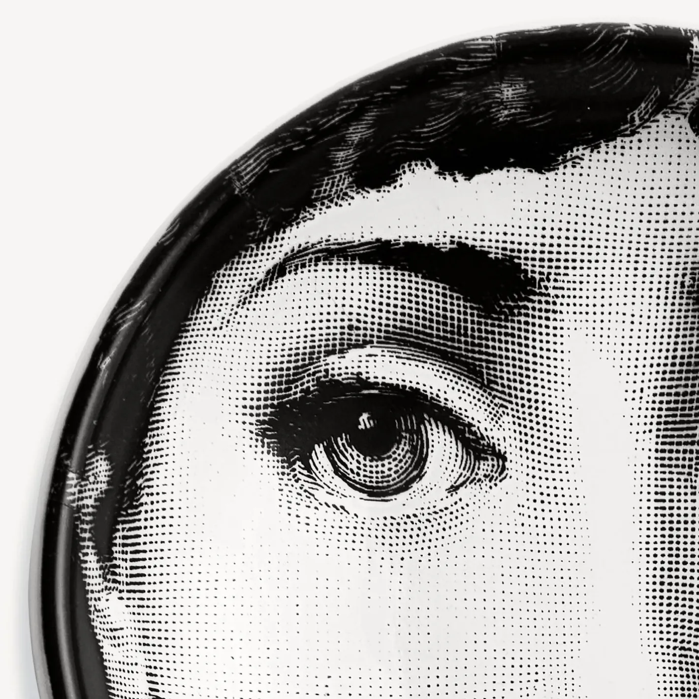 Fornasetti Posacenere Di Design^Posacenere Rotondo Tema E Variazioni N.137 Bianco Nero