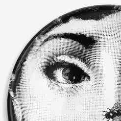 Fornasetti Posacenere Di Design^Posacenere Rotondo Tema E Variazioni N.363 Bianco Nero