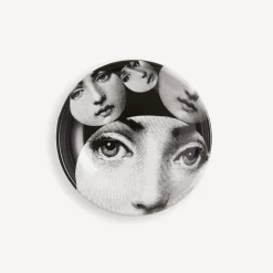 Fornasetti Posacenere Di Design^Posacenere Rotondo Tema E Variazioni N.242 Bianco Nero