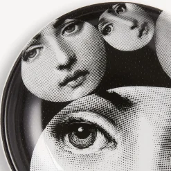 Fornasetti Posacenere Di Design^Posacenere Rotondo Tema E Variazioni N.242 Bianco Nero