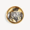 Fornasetti Posacenere Di Design^Posacenere Stemma Di Civette Bianco/Nero/Oro