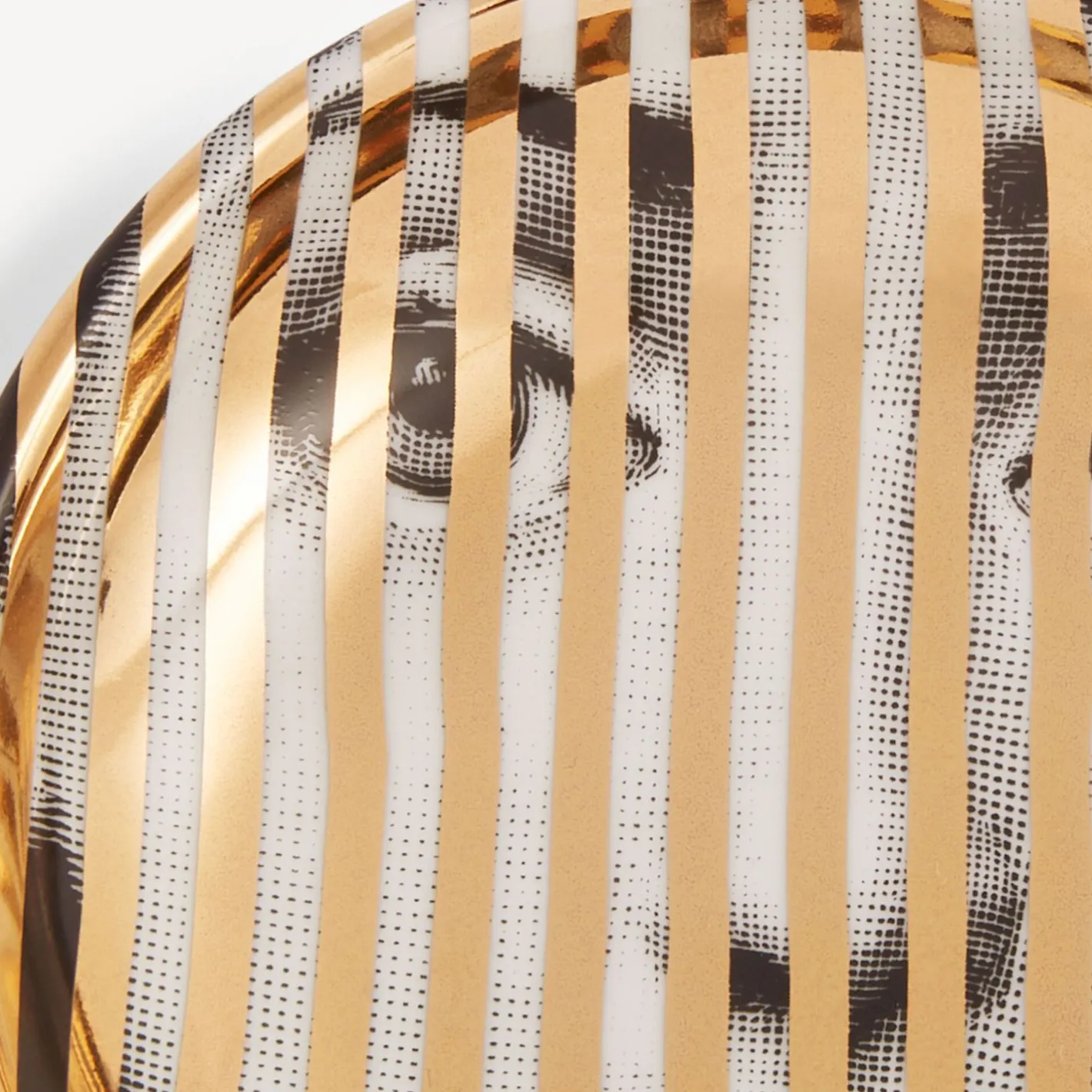 Fornasetti Posacenere Di Design^Posacenere Tema E Variazioni N.34 Bianco/Nero/Oro