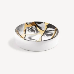 Fornasetti Posacenere Di Design^Posacenere Tema E Variazioni N.2 Bianco/Nero/Oro