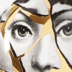 Fornasetti Posacenere Di Design^Posacenere Tema E Variazioni N.2 Bianco/Nero/Oro