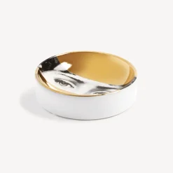Fornasetti Posacenere Di Design^Posacenere Tema E Variazioni N.32 Bianco/Nero/Oro