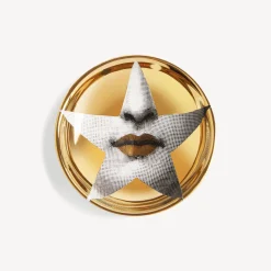 Fornasetti Posacenere Di Design^Posacenere Tema E Variazioni N.399 Bianco/Nero/Oro