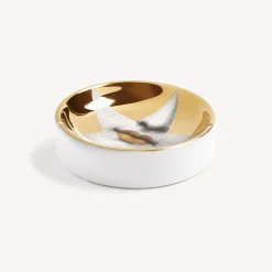 Fornasetti Posacenere Di Design^Posacenere Tema E Variazioni N.399 Bianco/Nero/Oro