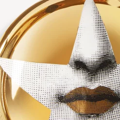 Fornasetti Posacenere Di Design^Posacenere Tema E Variazioni N.399 Bianco/Nero/Oro