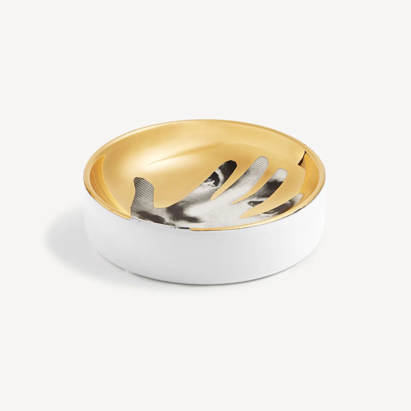 Fornasetti Posacenere Di Design^Posacenere Tema E Variazioni N.15 Bianco/Nero/Oro