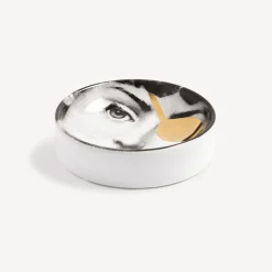 Fornasetti Posacenere Di Design^Posacenere Tema E Variazioni N.8 Bianco/Nero/Oro