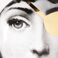 Fornasetti Posacenere Di Design^Posacenere Tema E Variazioni N.8 Bianco/Nero/Oro