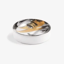 Fornasetti Posacenere Di Design^Posacenere Tema E Variazioni N.375 Bianco/Nero/Oro