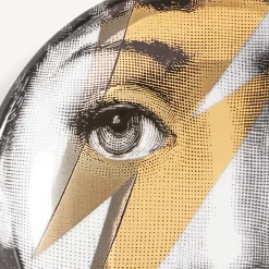 Fornasetti Posacenere Di Design^Posacenere Tema E Variazioni N.375 Bianco/Nero/Oro