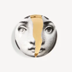 Fornasetti Posacenere Di Design^Posacenere Tema E Variazioni N.10 Bianco/Nero/Oro