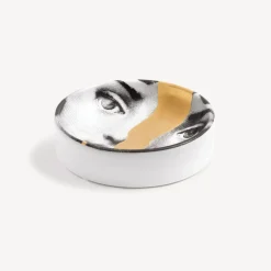 Fornasetti Posacenere Di Design^Posacenere Tema E Variazioni N.10 Bianco/Nero/Oro