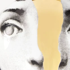 Fornasetti Posacenere Di Design^Posacenere Tema E Variazioni N.10 Bianco/Nero/Oro