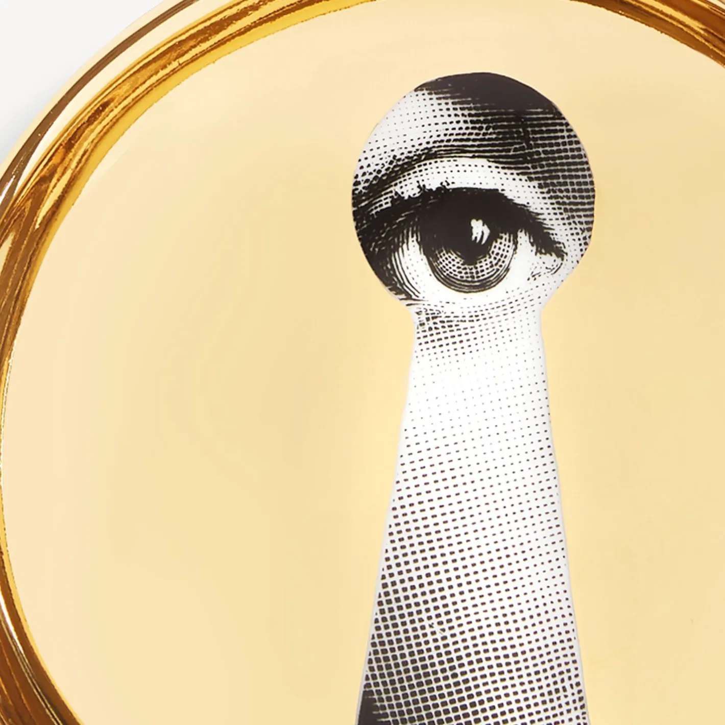 Fornasetti Posacenere Di Design^Posacenere Tema E Variazioni N.14 Bianco/Nero/Oro