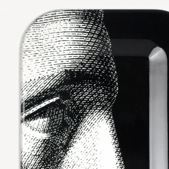 Fornasetti Vassoi E Pliants Decorativi^Profilo Vassoio Rettangolare Bianco Nero