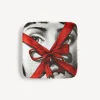 Fornasetti Posacenere Di Design^Regalo Posacenere Bianco/Nero/Rosso