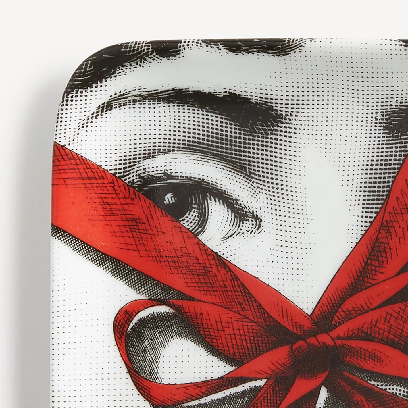 Fornasetti Posacenere Di Design^Regalo Posacenere Bianco/Nero/Rosso