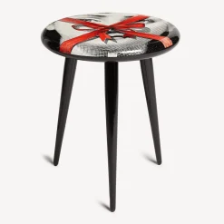 Fornasetti Sgabelli^Regalo Sgabello Bianco/Nero/Rosso