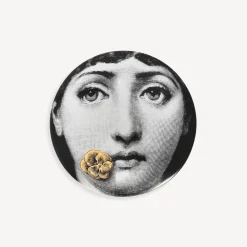 Fornasetti Piccoli Contenitori^Scatola Rotonda Tema E Variazioni N.137 Bianco/Nero/Oro