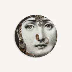Fornasetti Piccoli Contenitori^Scatola Rotonda Tema E Variazioni N.228 Bianco/Nero/Oro