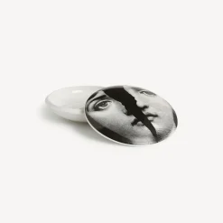 Fornasetti Piccoli Contenitori^Scatola Rotonda Tema E Variazioni N.10 Bianco Nero