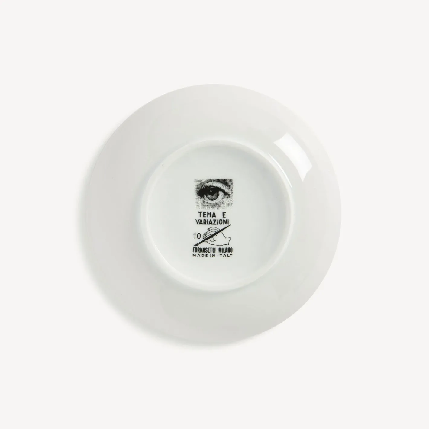 Fornasetti Piccoli Contenitori^Scatola Rotonda Tema E Variazioni N.10 Bianco Nero