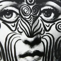 Fornasetti Piccoli Contenitori^Scatola Rotonda Tema E Variazioni N.9 Bianco Nero