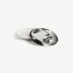 Fornasetti Piccoli Contenitori^Scatola Rotonda Tema E Variazioni N.137 Bianco Nero