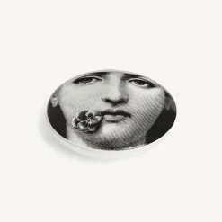 Fornasetti Piccoli Contenitori^Scatola Rotonda Tema E Variazioni N.137 Bianco Nero