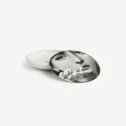 Fornasetti Piccoli Contenitori^Scatola Rotonda Tema E Variazioni N.139 Bianco Nero