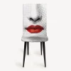 Fornasetti Sedie^Sedia Bocca Bianco/Nero/Rosso