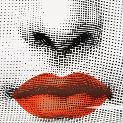 Fornasetti Sedie^Sedia Bocca Bianco/Nero/Rosso