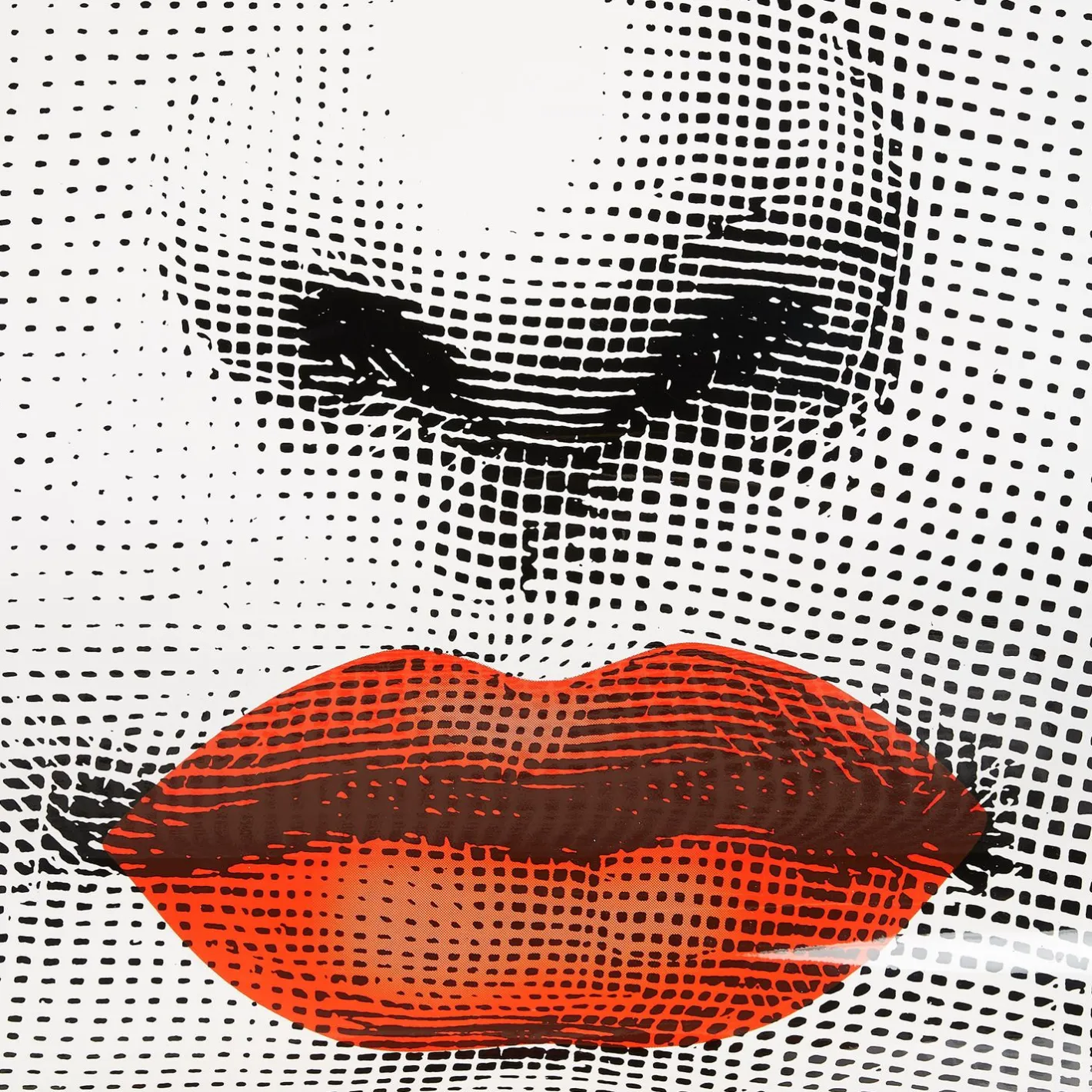 Fornasetti Sedie^Sedia Bocca Bianco/Nero/Rosso