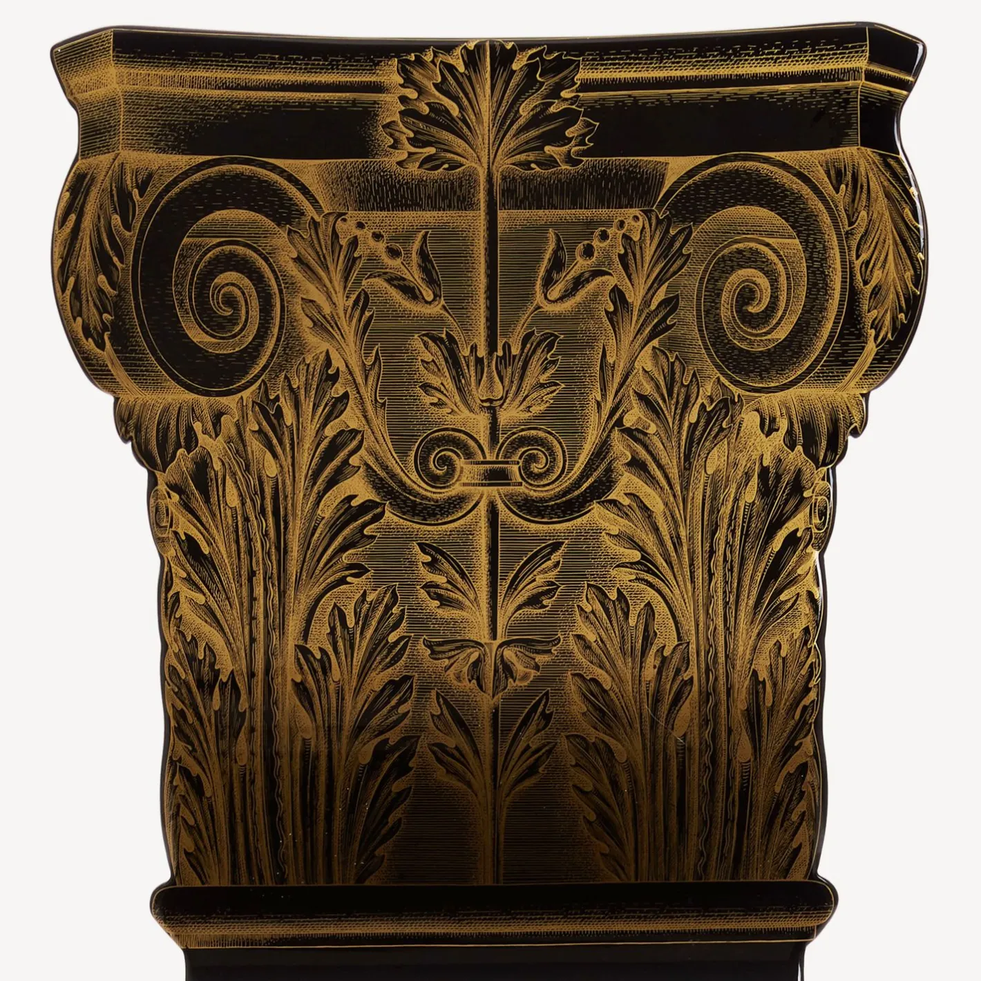Fornasetti Sedie^Sedia Capitello Corinzio Oro/Nero